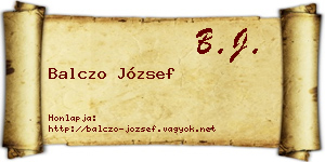 Balczo József névjegykártya