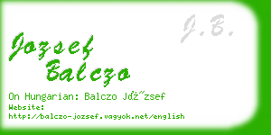 jozsef balczo business card